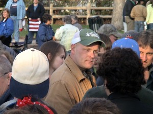 Joe Speaks with Petoskey Tea Party Atendees after the event.